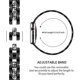 thumbnail image 1 of Correa de reloj de metal con diamantes engastados para iWatch compatible con la serie SE 6/5/4 --- Negra 38 mm, 1 of 4