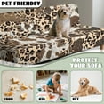 thumbnail image 7 of SCRAWLGOD Fur Cow Leopard Print Brown Beige Futon Cover Armless Sofa Covers Sofa Bed Covers Stretch Futon Couch Cover Sofa Slipcover Thick Stay in Place Furniture Protector, 7 of 7