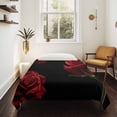 thumbnail image 4 of Red Rose Small Tapestry for Bedroom Wall Hanging Tapestry, Vintage Abstract Garden Flower Floral Black Ceiling Backdrop Tapestries Poster Blanket Wall Decor for Teens Room Living Room Dorm 23" x 28", 4 of 8