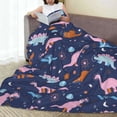 thumbnail image 6 of Cauagu Dinosaur Pattern Flannel Bed Blankets,Fleece Blanket Comfortable Air Conditioning Blanket for Sofa Bed Travel Couch & Living Room -60"x50", 6 of 8