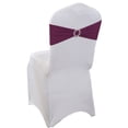 thumbnail image 2 of MDS Pack of 125 Spandex Chair Sashes Bow Ties With Buckle for Wedding - eggplant, 2 of 5
