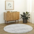 thumbnail image 2 of BoutiqueRugs Ikram Contemporary Area Rug - Light Gray, Cloud Gray, Dark Gray - 5'3" Round, 2 of 13