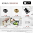thumbnail image 4 of Stylish Dual Mount 33" White Composite Granite Double Bowl Kitchen Sink with 5 accs S-833WH, 4 of 14