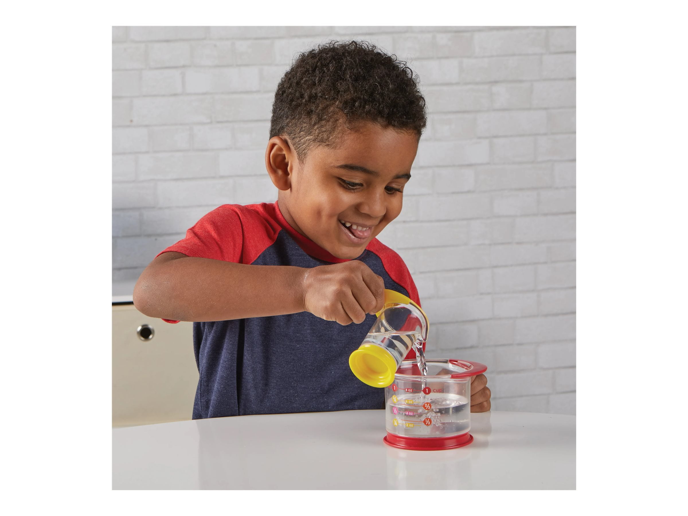 hand2mind Rainbow Fraction Liquid Measuring Cups, Fraction Manipulatives, Measuring Cups