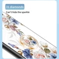 thumbnail image 5 of SaniMore for Samsung Galaxy S23 Ultra Case, 31 Diamonds Glass Vehicle Magnetic Support Flexible TPU Flower Pattern Cover with 360° Rotatable Ring Kickstand Shockproof Protective Shell, Purple Flower, 5 of 11