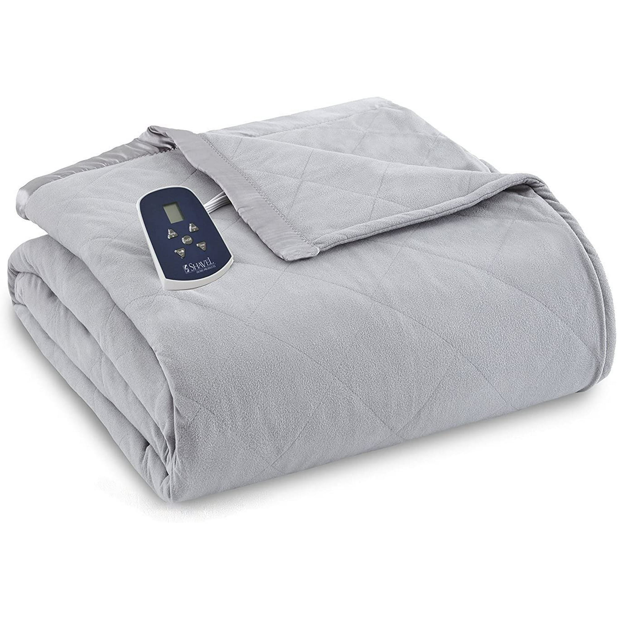 Thermee Micro Flannel Electric Blanket, Slate Grey, Queen - Walmart.com