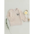 thumbnail image 3 of GXFC Little Girls Fall Sweatshirt 3T 4T 5T 6T 7T Kids Girls Long Sleeve Butterfly Floral Print Pullovers Tops Casual Autumn Clothes for Children Girls, 3 of 9