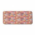 thumbnail image 1 of Abstract Computer Mouse Pad, Pastel Squares in Random Colouring Mosaic Stripes Modern Details, Rectangle Non-Slip Rubber Mousepad X-Large, 35" x 15", Pink Apricot and Blue Violet, by Ambesonne, 1 of 2
