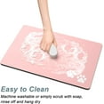 thumbnail image 5 of Dog Food Mat, 16"x24" Dog Mat for Food and Water, Absorbent Cat Bowl Mat Protect Floors, Cute Cat Food Mat for Feeding & Watering Supplies, Pet Feeding Mat, Pink Footprint Pet Placemat, 5 of 6