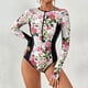 thumbnail image 2 of Traje de baño cómodo con estampado de hojas de vendaje de una sola pieza con protector solar para mujer con estilo informal OAVQHLG3B Store  lin121212, 2 of 4