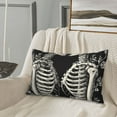 thumbnail image 5 of Fuzoiu Skeletons Love Flowers Print Fuzzy Pillowcases, Super Soft Pillow Case Cover with Zipper for Bedroom, Sofa, Couch,Cozy Pillow Shams for All Seasons-16"x24", 5 of 6