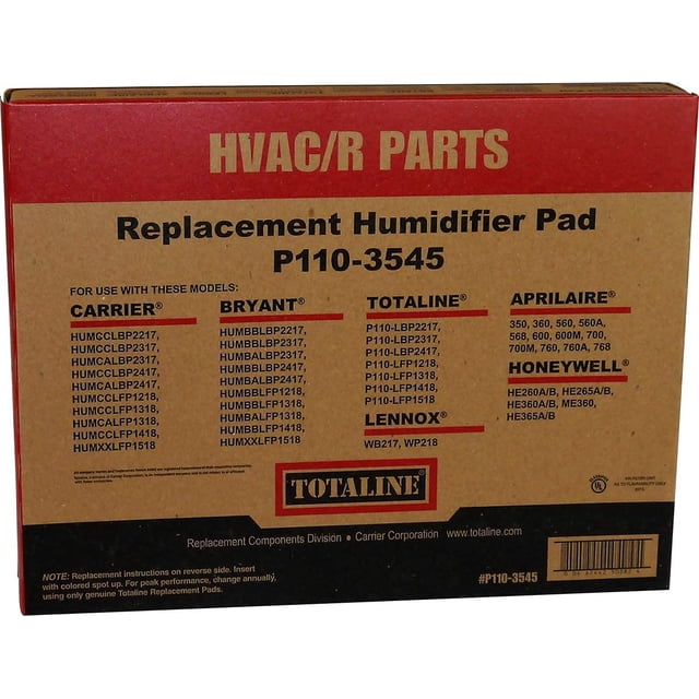 Panel humidificador de agua Bryant/Carrier P110-3545, tamaño completo, paquete de 2