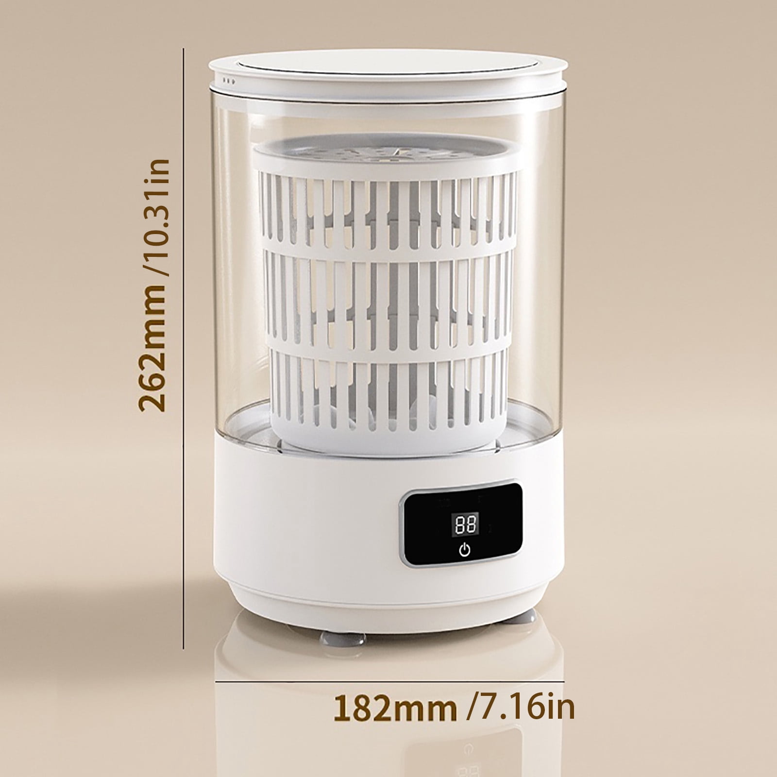 Fully Automatic Portable Foldable Washing Machine, 4L Compact Mini Washer for Underwear, Socks, Travel, Dorm, Apartment