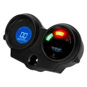 Pinnaco Clustered instrument,12V 7-Color Level 7-Color LCD Adjustment MPH Indicator LCD 10000RPM Fuel Level Dazzduo Clustered Fuel