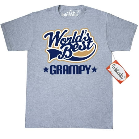 Inktastic Worlds Best Grampy Mens Fathers Day Gift T-Shirt Grandparents Grandfather Greatest For Him Grandpa Grandchild Adult Clothing Apparel Tees T-shirts