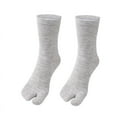 thumbnail image 2 of WonderWiz Flip Flop Socks Tabi Split Toe Socks Elastic Cotton Tabi Socks for Men Women Gray One Size, 2 of 4