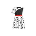 thumbnail image 1 of Cruella Déguisement Enfants Cruella Deville Robe Filles Noir Blanc Veste Robe pour Tenue d'Halloween (Robe, 130cm), 1 of 5