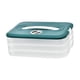 thumbnail image 1 of Caja para albóndigas con tapa, caja de almacenamiento para galletas de azúcar, bandeja apilable y reutilizable para albóndigas. 3 capas, 1 of 9
