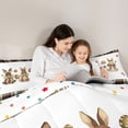 thumbnail image 4 of Erosebridal Easter Kids 7-Piece Twin Bedding Sets,Cute Bunny Rabbit Easter Eggs Bedding Comforter Set For Men Women Reversible, 4 of 7