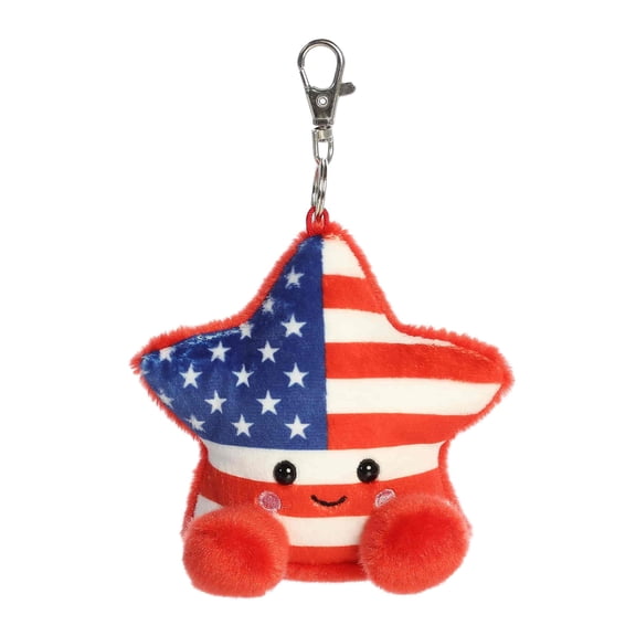Aurora® Adorable Palm Pals™ Americana Star Clip-On - Fun Collectible Plush for Kids and Adult Collectors - Perfect for Decorating Rooms and Birthday Gifts - Multicolor 4 Inches