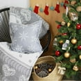thumbnail image 3 of Decorative Christmas Snowflakes Single Throw Pillow Cover Square, 3 of 5