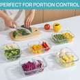 thumbnail image 5 of Sindcom 5 Pack 33oz Glass Storage Containers with Lids, 2 Compartments Meal Prep Containers, Airtight Lunch Boxes with Snap Locking Lids for Microwave, Oven, Freezer, Dishwasher, 5 of 10