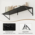 thumbnail image 4 of Rustic Floating Shelves for Wall W x D Wood Deep Wall Shelves Set of Wide Floating Bookshelf for Living Room Kitchen Office Bedroom Storage & Decoration wi, 4 of 8