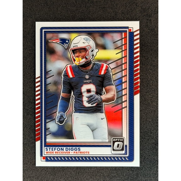 Stefon Diggs 2025 Donruss Optic 161 New England Patriots Football Card New England Patriots NFL FOOTBALL Trading Card