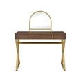 thumbnail image 5 of ACME Coleen Vanity Desk in Walnut & Gold Finish, 5 of 7