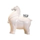 thumbnail image 3 of Figura de caballo decorativa Feng Shui para oficina, repisa de la chimenea, dormitorio, armario, Lingote blanco con plata, 3 of 9