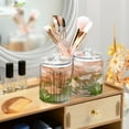 thumbnail image 5 of 2 Pack Bathroom Canisters Transparent Storage Jar for Cotton Ball, Swab, Floss Gradient Elegant Floral, 5 of 6