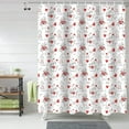 thumbnail image 2 of Valentine''s Day Shower Curtain Couple of Cats Shower Curtains for Bathroom Decor,Heart Shape Cartoon Animal Sweet Love Bath Curtains Sets with Hooks Waterproof Small Stall Size 36" x 72", 2 of 6