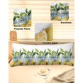 thumbnail image 2 of Lemon Body Pillow Cover 20 x 60 Inch Decorative Pillow Cover Summer Watercolor Fruit Green Leaf in Vase Lumbar Pillowcase Seasonal Rectangle Cushion Case for Couch Sofa Bed Living Room, 2 of 7