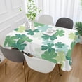 thumbnail image 5 of 54"x54" St Patrick's Day Clover Tablecloth Waterproof Washable Polyester Square Table Cover Durable Tablecloth for Kitchen Dining Table Party Decor, 5 of 7