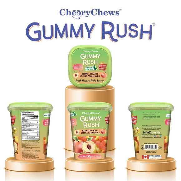 GUMMY RUSH PEACH, 1X150g Tub