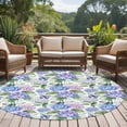thumbnail image 4 of Round Rug 7Ft Washable Non-Slip, Purple Hydrangea Circle Area Rugs for Living Room Bedroom, Spring Floral Elegant Pastoral Butterflies Indoor Floor Mats Carpet Runner for Home Decor Aesthetic, 4 of 8