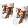 thumbnail image 1 of WWS-3x3 inch Acrylic Picture Frame 2 Pack, Squre Acrylic Photo Frame for Tabletop Display Simple Home Office Decor, 1 of 4