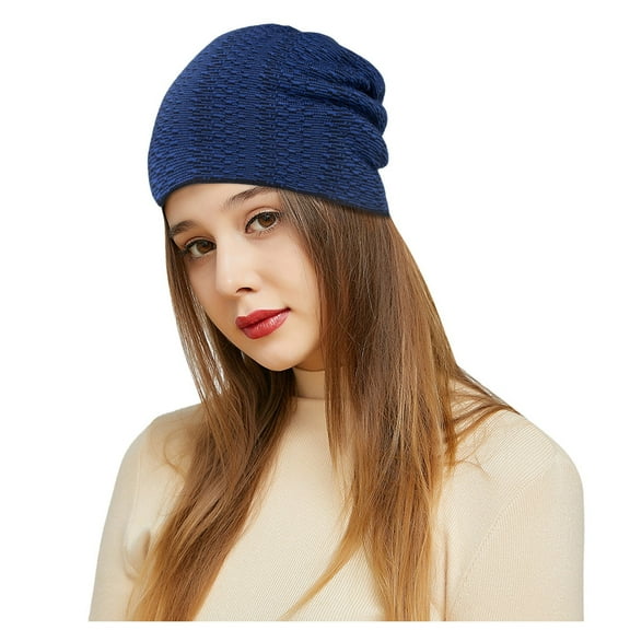 Herrnalise Outdoor Winter Adult Warm Solid Color Hats Plush knitted Woolen Hat