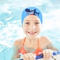 thumbnail image 1 of Kids Cartoon Swim Cap For Children And Toddlers Soft Silicone Bathing Hat For Long Short Hair, 1 of 6