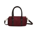 thumbnail image 2 of Bolso con Asa de Gamuza Sintética, Bolso Tote, Bolso Bostons, Bolso Barril para Mujer., 2 of 6