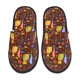 thumbnail image 1 of Fotbe colorful fox Pantuflas Peludas para Mujer con Estampado, Zapatillas de Peluche, Zapatos de Invierno para Casa, Uso Interior y Exterior-Large, 1 of 8
