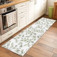 thumbnail image 2 of Runner Rug 2 x 6 Ft, Green Leaves Washable Non-Slip Floor Mat for Kitchen Hallway/Entryway, Summer Botanical Elegant Farmhouse Long Kitchen Runner Area Rugs for Living Room, Low-Profile, 2 of 8