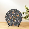 thumbnail image 6 of Yiaed Wildflowers Print Bone China Decorative Plate Ceramic Dinner Plates Art Crafts with Display Stand-10in, 6 of 6