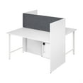 thumbnail image 2 of Hustle 60W 2 Person Cubicle with Tackboard in White - Engineered Wood, 2 of 7