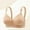 Beige, variant on WREESH Push-Up Bra Adaptive Bra Women No Underwire Bras Printed Gathered Middle Button Breathable Underwear Daily Bra Underwear Beige