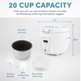 thumbnail image 3 of Professional Digital Rice Cooker, 10-Cup (Uncooked) / 20-Cup (Cooked), Slow Cooker, Multicooker, Steamer, Oatmeal Cooker, Auto Keep Warm, Sauté-then-Simmer®, 4 Qt, White, ARC-1230W, 3 of 6