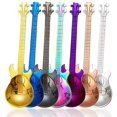 thumbnail image 1 of Cuchara de café para guitarra, paquete de 7 coloridas cucharas de café musicales de acero inoxidable, lindo juego de cucharas de café para revolver/mezclar/azúcar/postre/mermelada/cuchara de helado, 1 of 5