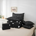thumbnail image 6 of Manfei Kawaii Dot Pattern 7-Piece Bedding Comforter Set,French Wave Point King Bedding Sets,Kids White Black Bed Sheets,Super Cozy Room Decor Reversible, 6 of 8