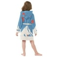 thumbnail image 7 of FORMRS Niños Bathrobe Unisex Hooded Robe Soft Plush Pajamas Sleepwear, Size 4-6T, Snow Mountain, 7 of 7