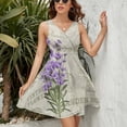 thumbnail image 3 of Elegant Purple Lavender Dress Fashion Beach Long Dresses Female Party Printed Sundress, 3 of 7